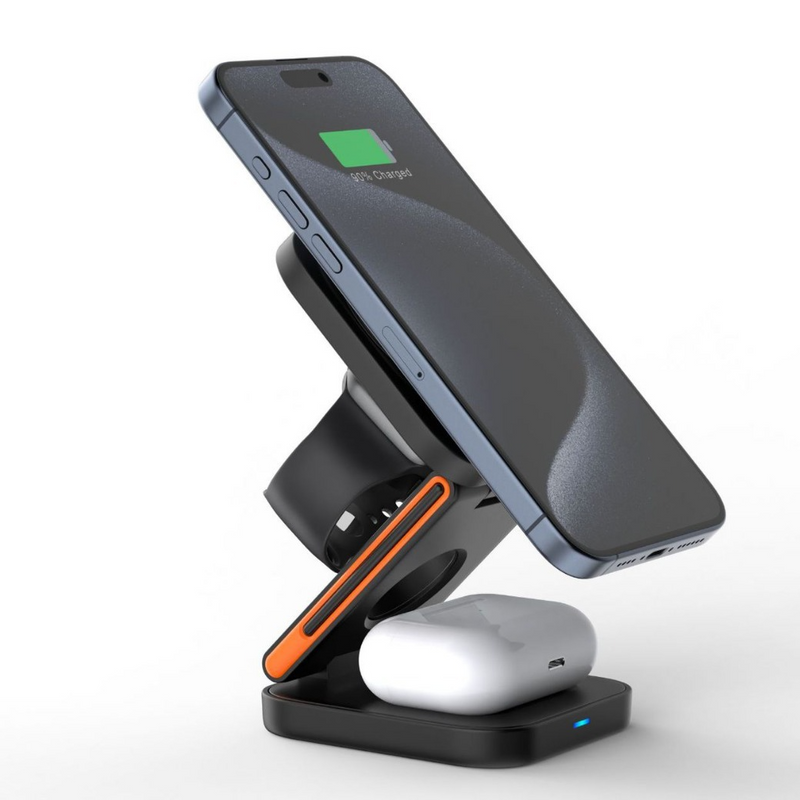 VINZZY X40 3-in-1 Foldable Magnetic Wireless Charging Station