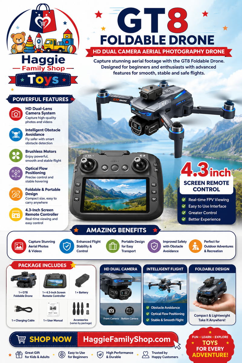 GT8 Foldable Remote Control Drone