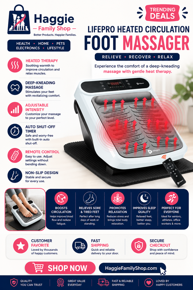 LifePro Heated Circulation Foot Massager