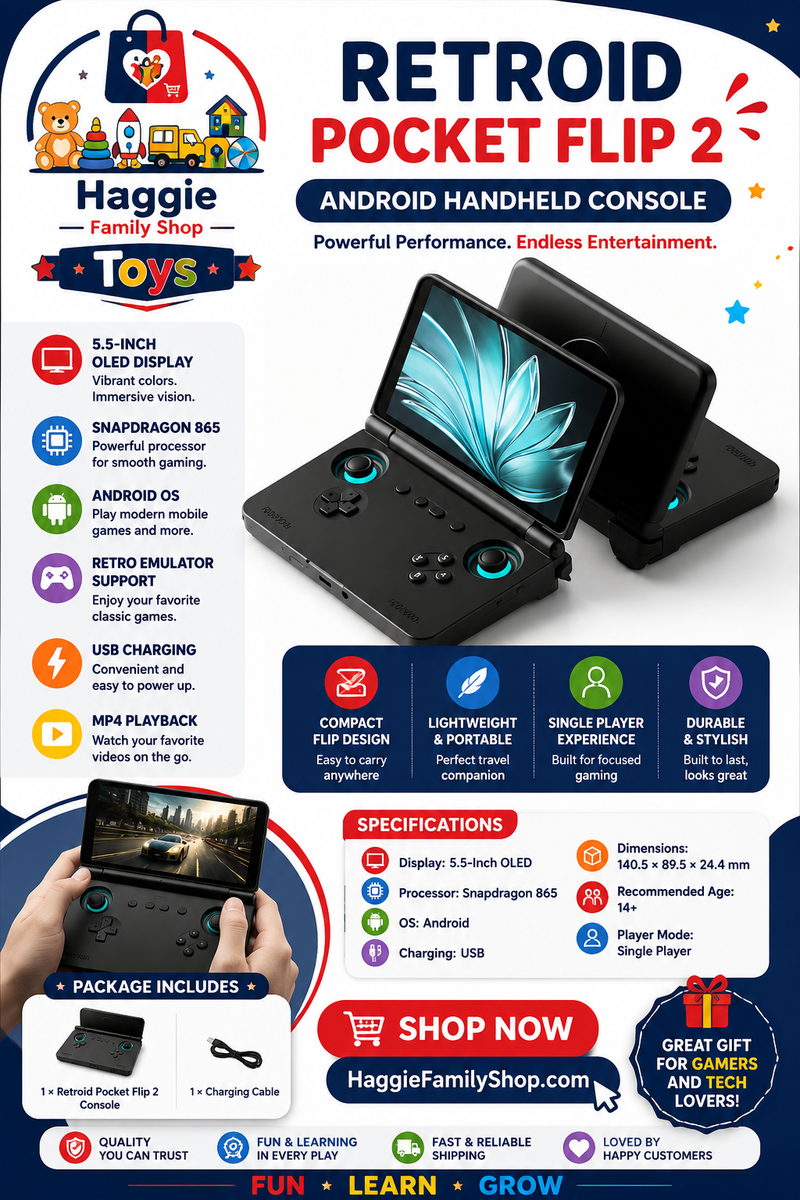 Retroid Pocket Flip 2 Android Handheld Console (5.5