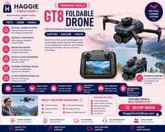 GT8 Foldable Remote Control Drone