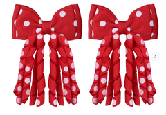 Curly Ribbon Hair Bow Clips Handmade Hair Ribbon Bows 3.14 Inch Girls Cheer Hair