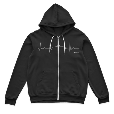 Fishing Cardiogram Zip Hoodie